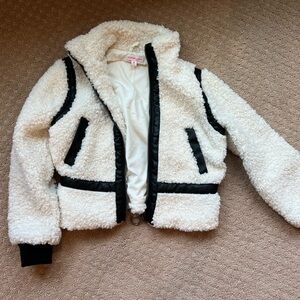 Girls Sherpa Coat size Medium
